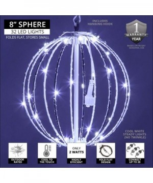 8" LED Fairy Light Ball - Indoor/Outdoor Fairy Lights Decoration with Fairy Mini Lights- Sphere Light Fold Flat Metal Frame (...