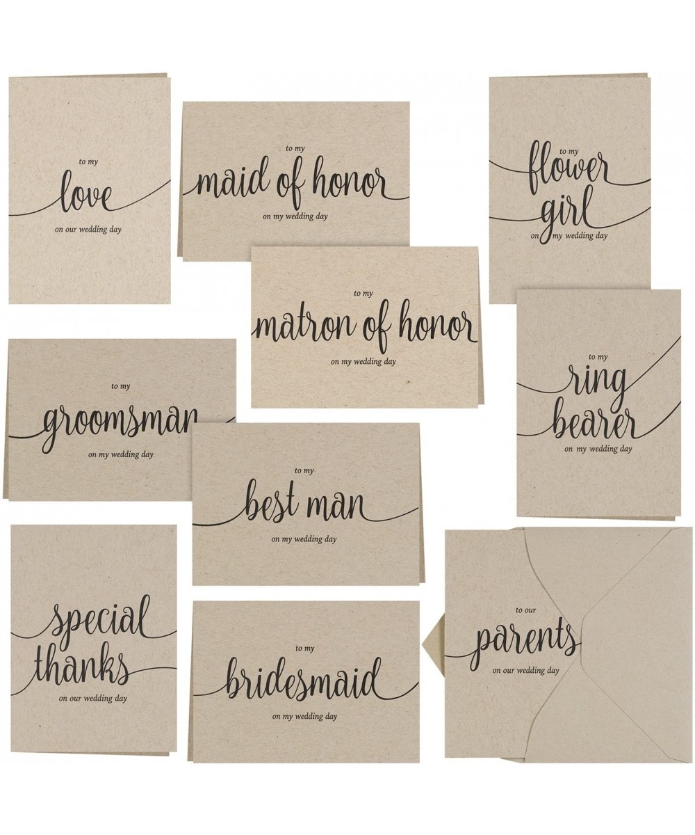 Wedding Party Thank You Cards- 4.8 x 3.3-Inch- Kraft - C617XE3ASM7 $10.73 Favors