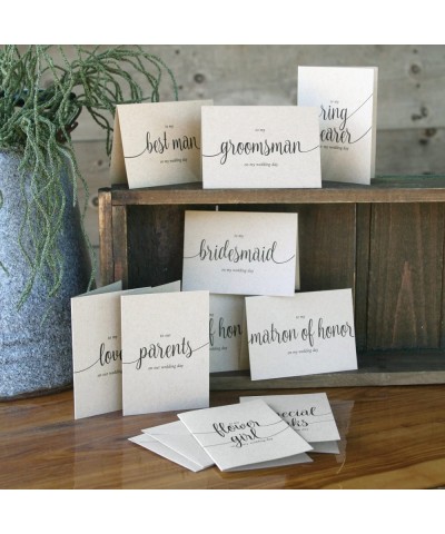 Wedding Party Thank You Cards- 4.8 x 3.3-Inch- Kraft - C617XE3ASM7 $10.73 Favors