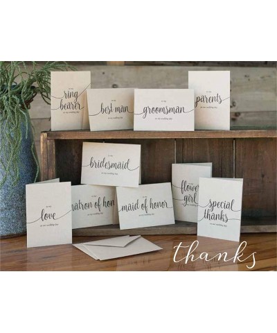 Wedding Party Thank You Cards- 4.8 x 3.3-Inch- Kraft - C617XE3ASM7 $10.73 Favors