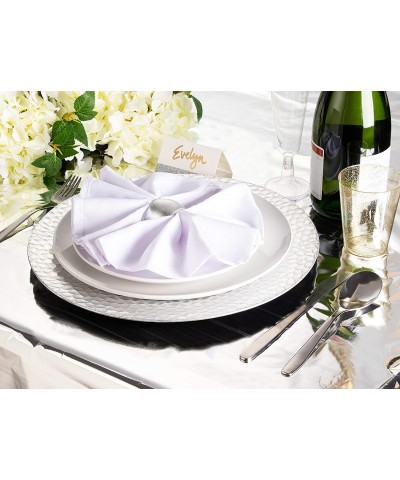 Silver Plastic Tablecloth for Wedding (54 x 108 in- 3 Pack) - CU18INU8IYG $7.47 Tablecovers