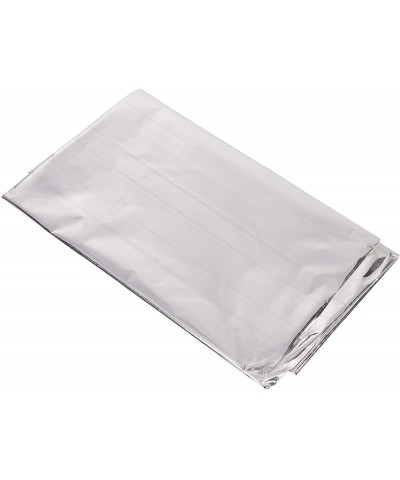 Silver Plastic Tablecloth for Wedding (54 x 108 in- 3 Pack) - CU18INU8IYG $7.47 Tablecovers