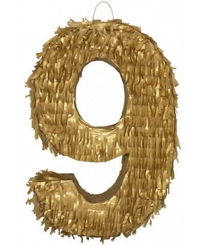 Golden Number Small Pinata Limited Edition Perfect for a Birthday- Anniversary- Classy Celebration- Centerpiece- Decor (Numbe...