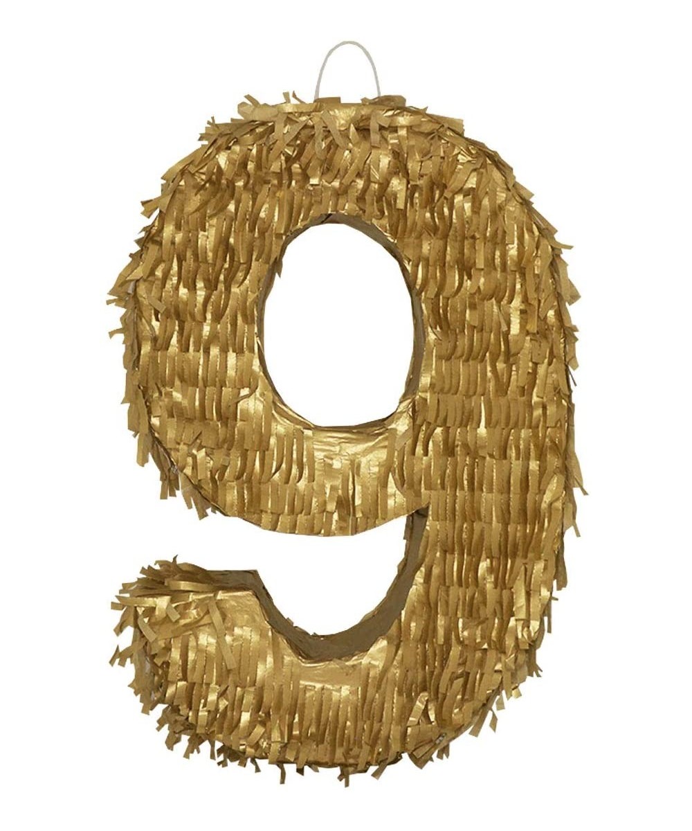 Golden Number Small Pinata Limited Edition Perfect for a Birthday- Anniversary- Classy Celebration- Centerpiece- Decor (Numbe...