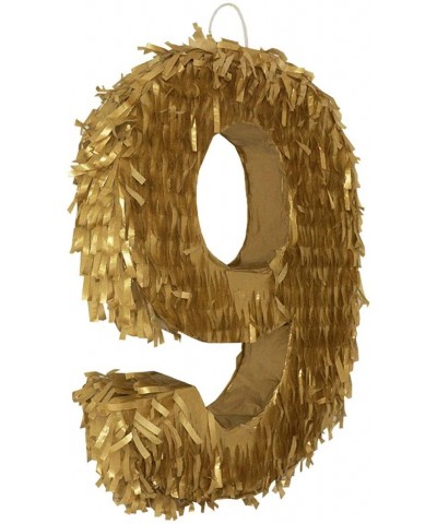 Golden Number Small Pinata Limited Edition Perfect for a Birthday- Anniversary- Classy Celebration- Centerpiece- Decor (Numbe...