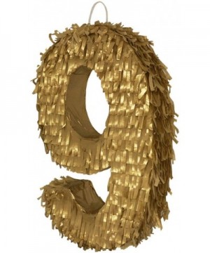 Golden Number Small Pinata Limited Edition Perfect for a Birthday- Anniversary- Classy Celebration- Centerpiece- Decor (Numbe...