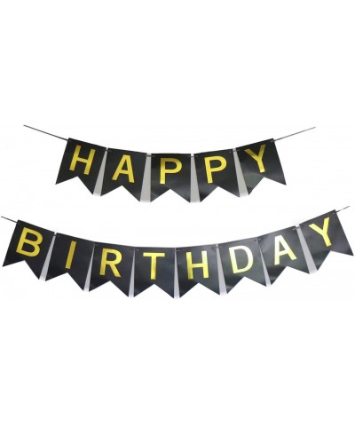 Birthday Decorations- Happy Birthday Banner Bunting with Tissue Paper Pom Poms Decor for Birthday Party Decorations - CW18KNI...