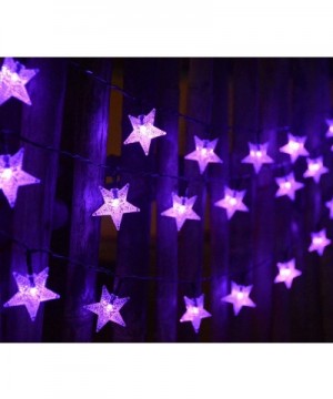 50 LED Purple String Lights w/ Timer- Battery Operated Star Fairy Lights for Halloween Decoration - Purple - CM18UWNO6ET $11....