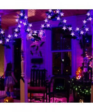 50 LED Purple String Lights w/ Timer- Battery Operated Star Fairy Lights for Halloween Decoration - Purple - CM18UWNO6ET $11....