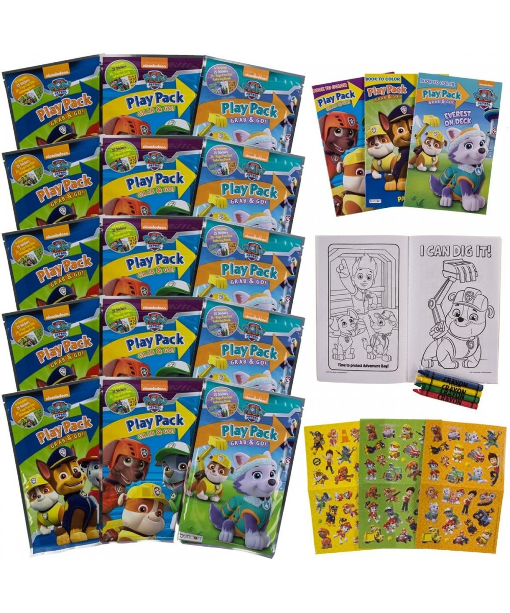 Set Of 15 Kids Paw Patrol Play Packs Fun Party Favors Coloring Book Crayons Stickers - Nickelodeon Paw Patrol - CI17YDMN9UZ $...