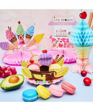 6 Pieces Ice Cream Centerpiece Ice Cream Cart Centerpiece Banana Split Centerpieces Ice Cream Decorations for Ice Cream Theme...