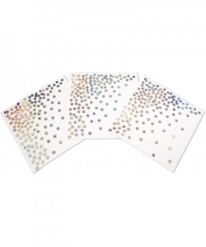 Iridescent Holographic Silver Foil Polka Dot 5-Inch Cocktail Napkins- Bulk 50-Pack Count- 3-Ply Disposable Modern Lunch Napki...