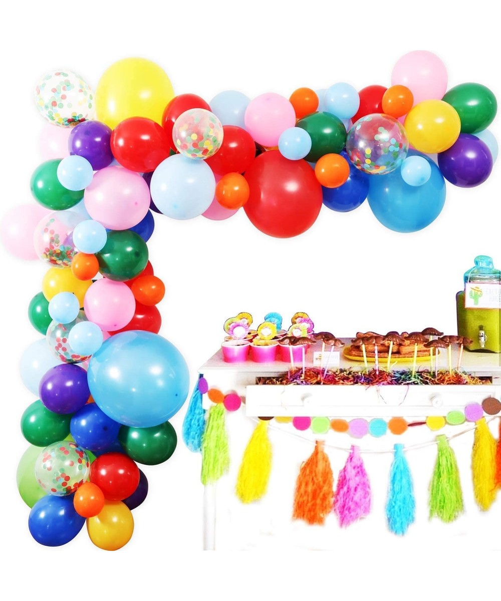 Raibow Balloon Garland Kit- 134Pack Fiesta Party Balloon Garland Kit Cinco de Mayo Party Decorations Ideal for Mexican Party ...