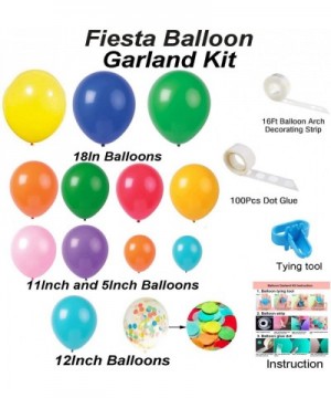Raibow Balloon Garland Kit- 134Pack Fiesta Party Balloon Garland Kit Cinco de Mayo Party Decorations Ideal for Mexican Party ...