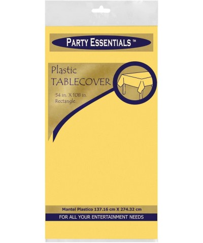 Heavy Duty Plastic Table Cover Available in 44 Colors- 54" x 108"- Yellow - Yellow - CW11DGD8917 $6.31 Tablecovers