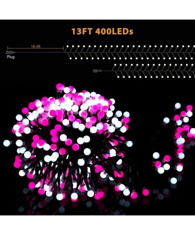 Christmas Fairy String Lights - 13FT 400 LEDs Waterproof Outdoor Indoor Valentines Day Globe Lights - Linkable and 8 Flash Mo...