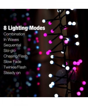 Christmas Fairy String Lights - 13FT 400 LEDs Waterproof Outdoor Indoor Valentines Day Globe Lights - Linkable and 8 Flash Mo...