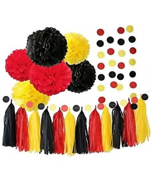 Red Yellow and Black 20pcs Party Decoration Set - C618COZXGD4 $15.03 Banners & Garlands