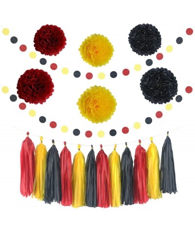 Red Yellow and Black 20pcs Party Decoration Set - C618COZXGD4 $15.03 Banners & Garlands