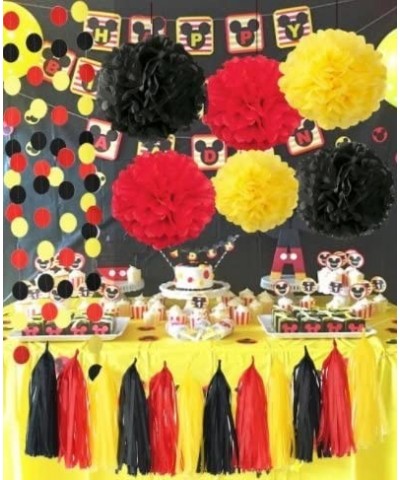 Red Yellow and Black 20pcs Party Decoration Set - C618COZXGD4 $15.03 Banners & Garlands