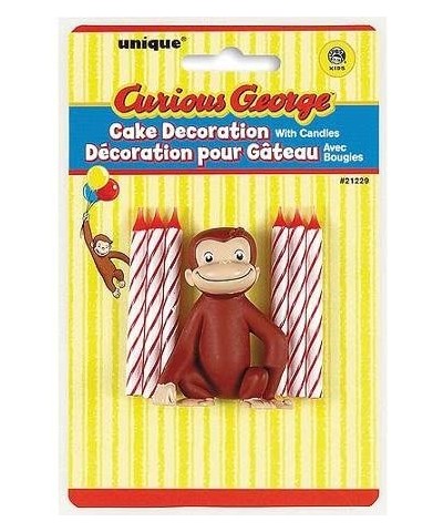 Unique Industry- Curious George Candles and Cake Topper- 6-piece Set - C1129U6ED2R $7.88 Cake Decorating Supplies