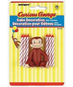 Unique Industry- Curious George Candles and Cake Topper- 6-piece Set - C1129U6ED2R $7.88 Cake Decorating Supplies