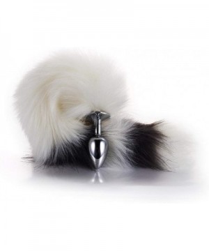 White & Gray Color Interval Three Sizes Fluffy Faux Fox Tail & Cat Ears Headband Charms Role Play Costume Party Cosplay Prop ...