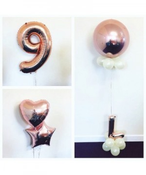 16 Inch Rose Gold Balloons Letter A to Z Number 0 to 9 Foil Balloons for Wedding Prom Birthday Party Baby Shower Christmas De...