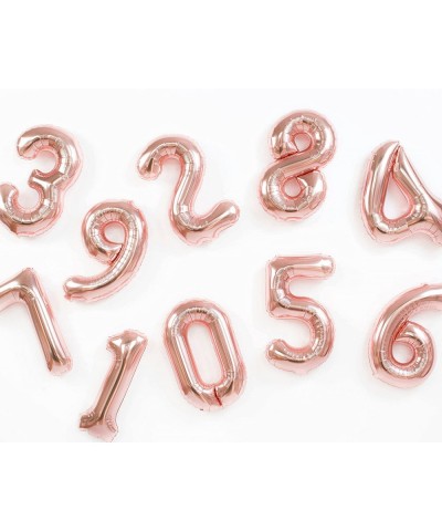 16 Inch Rose Gold Balloons Letter A to Z Number 0 to 9 Foil Balloons for Wedding Prom Birthday Party Baby Shower Christmas De...