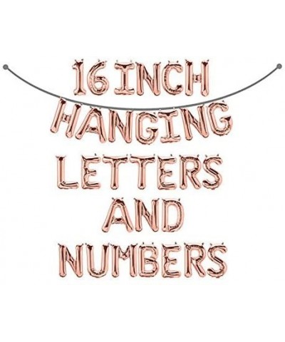 16 Inch Rose Gold Balloons Letter A to Z Number 0 to 9 Foil Balloons for Wedding Prom Birthday Party Baby Shower Christmas De...