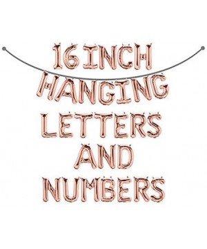 16 Inch Rose Gold Balloons Letter A to Z Number 0 to 9 Foil Balloons for Wedding Prom Birthday Party Baby Shower Christmas De...