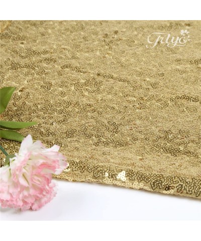 60"x120" Sparkly Gold Rectangular Sequins Wedding Tablecloth- Sparkly 6FT-8FT Overlays Table Cloth - Gold - CP1291Z8B43 $21.5...