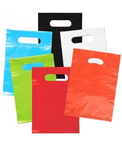Playo Die Cut Plastic Bags - Party Favor Shopping Bags with Handles 50 Ct (Assorted) - CZ17YCRS47G $7.02 Favors