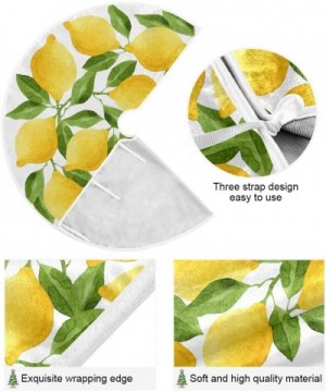 Lemons Christmas Tree Skirt Rustic Xmas Ornaments Holiday Party Decorations Mat - CR19K56LKW4 $9.50 Tree Skirts