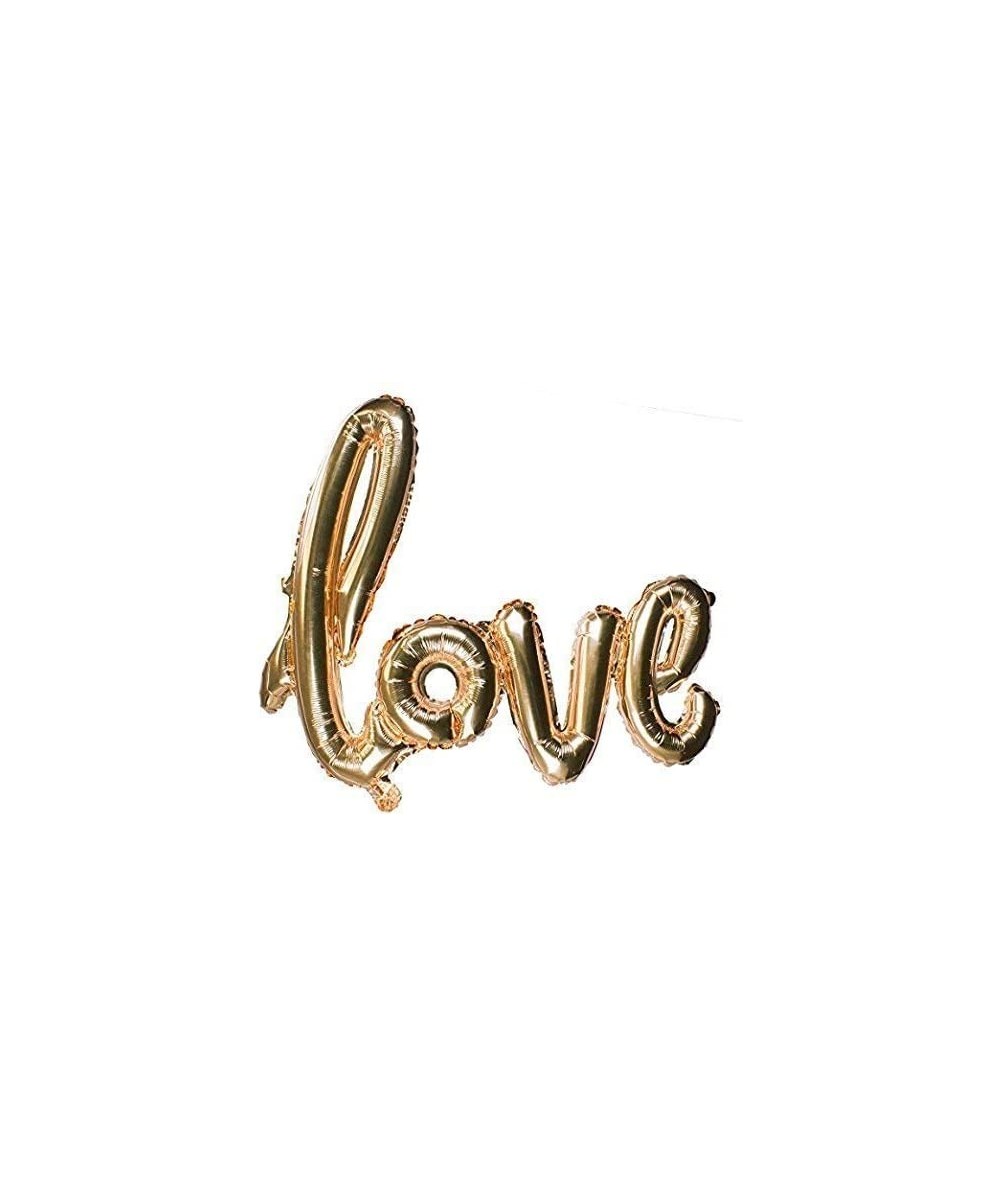 Extra Large Gold Foil Balloon Love Script Balloon - Wedding Valentine's Day- Engagement- Vow Renewal - CF12O38X0DE $7.05 Ball...
