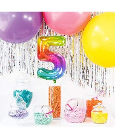 Number 5 Balloon 40 Inch New Jelly Balloon Helium Foil Mylar Birthday Large Number Balloons- 5 Birthday Party Decorations- Ra...