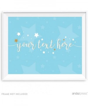 Twinkle Twinkle Little Star Baby Blue Wedding Collection Fully Personalized- Party Signs- Your Text Here- 8.5x11-inch- 1-Pack...