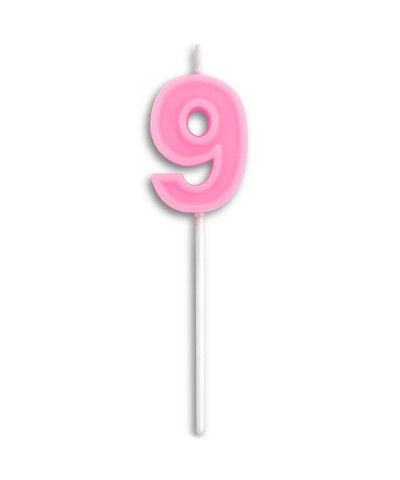 Dobmit Birthday Candle Numbers Cute Pink Happy Birthday Candle- Number 9 - Pink Number 9 - CQ18STSH0G2 $5.30 Cake Decorating ...