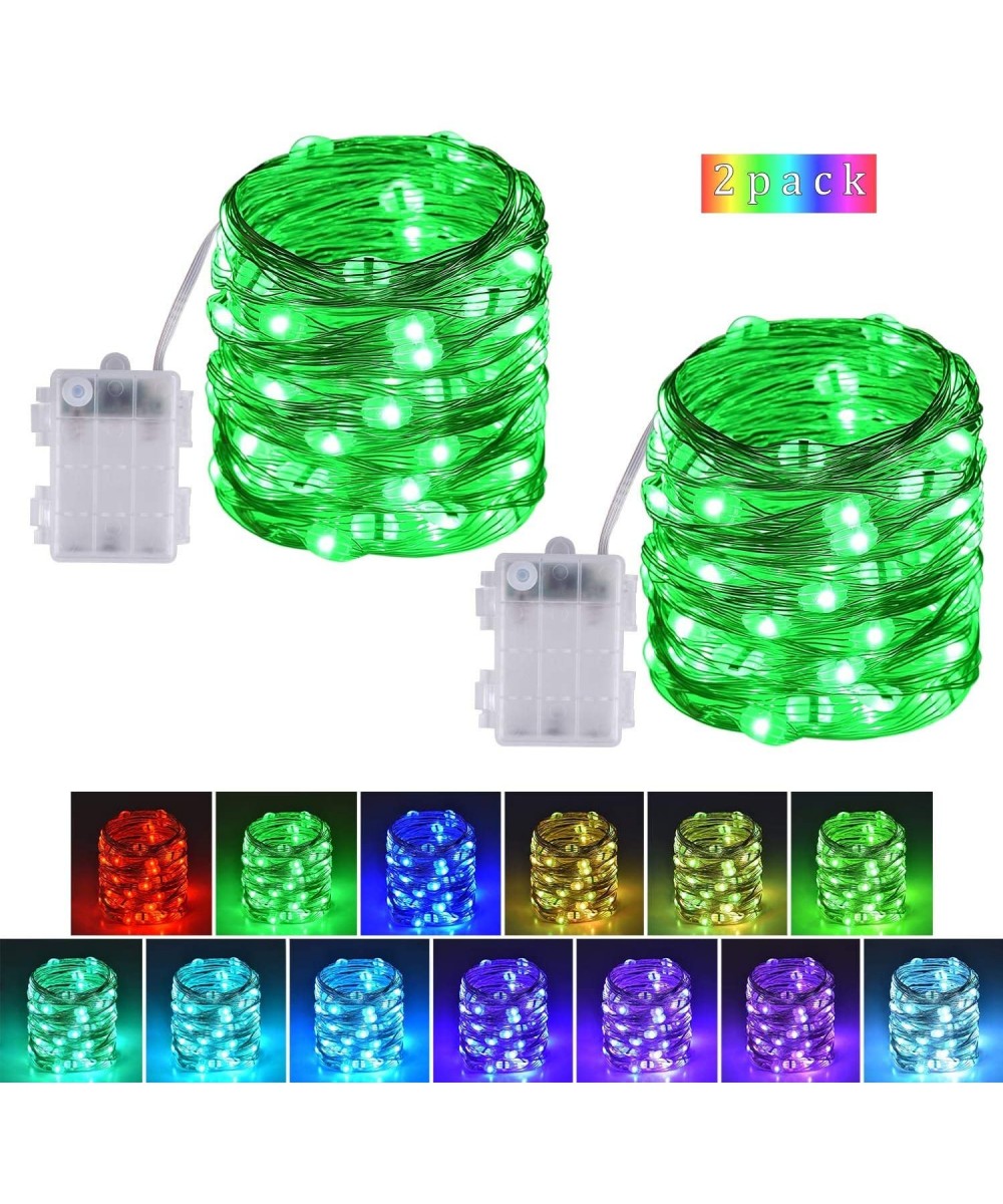 2 Pack 20 ft 60 Led String Lights Waterproof Outdoor String Lights Christmas Lights for Courtyard Bedroom- Holidays - 2 Sets ...