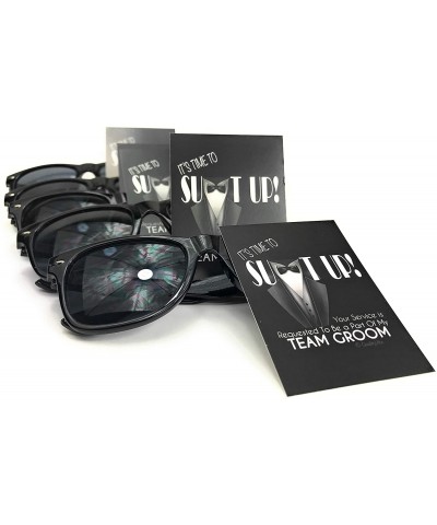 Set of 5 Groomsmen Sunglasses for Bachelor Party Gifts with Team Groom Proposal Cards - CV198N4GIR2 $12.18 Party Packs