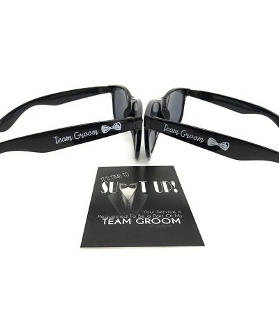 Set of 5 Groomsmen Sunglasses for Bachelor Party Gifts with Team Groom Proposal Cards - CV198N4GIR2 $12.18 Party Packs