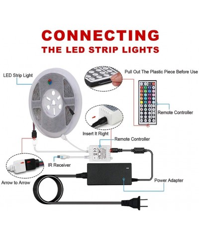 LED Strip Lights- 2 Pack 270 LEDs 16.4ft RGB LED Light Strip 2835 LED Tape Lights- Color Changing Lights with Remote for Home...