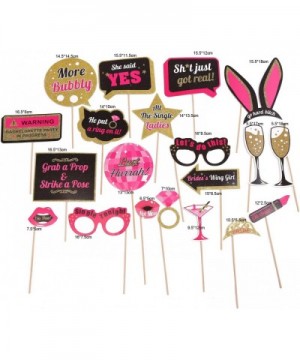 Bachelorette Party Photo Booth Props Bundle - Set of 20 Props Included with 1 Rose-Gold/Pink Backdrop and 1 Banner/Pre-Weddin...