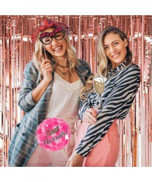 Bachelorette Party Photo Booth Props Bundle - Set of 20 Props Included with 1 Rose-Gold/Pink Backdrop and 1 Banner/Pre-Weddin...