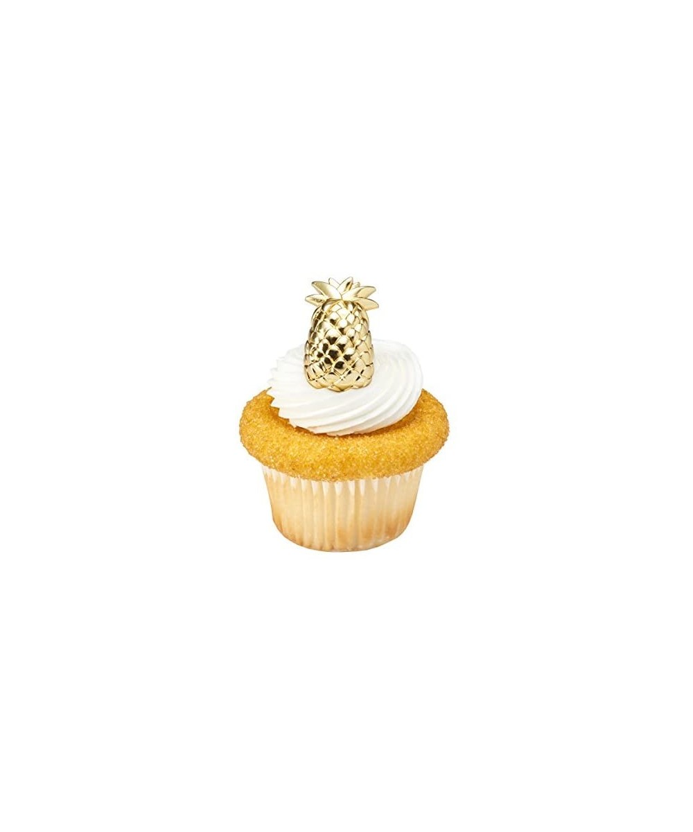 Golden Pineapple Luau Tropical Cake or Cupcake Topper DecoPics - Pack of 24 - CB18GNOIYY3 $7.57 Cake & Cupcake Toppers