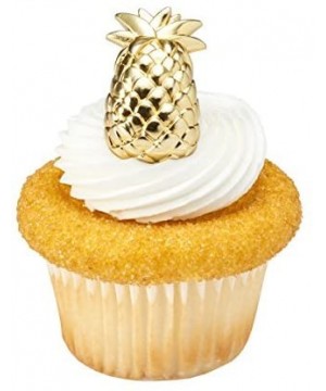 Golden Pineapple Luau Tropical Cake or Cupcake Topper DecoPics - Pack of 24 - CB18GNOIYY3 $7.57 Cake & Cupcake Toppers