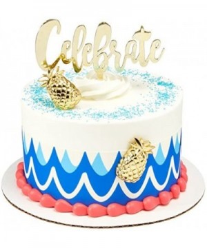 Golden Pineapple Luau Tropical Cake or Cupcake Topper DecoPics - Pack of 24 - CB18GNOIYY3 $7.57 Cake & Cupcake Toppers