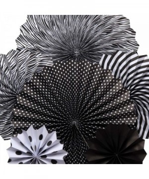 Paper Fans Black Party Hanging Paper Fans Set- 12PCS Mexican Fiesta Kids Party Decorations Hanging Banner for Wedding Birthda...