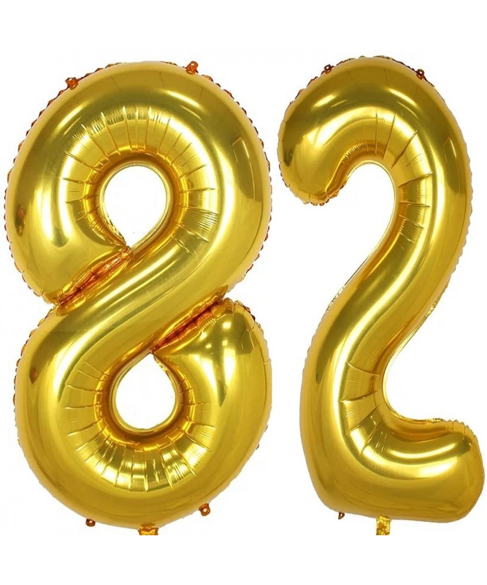 40inch Gold Foil 82 Helium Jumbo Digital Number Balloons- 82th Birthday Decoration for Girls or Boys- sweet 82 Birthday Party...