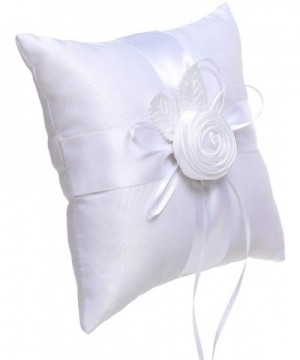 Wedding Flower Girl Basket and Ring Pillow- White (Flower) - Ring Pillow - CA196ONAZES $10.83 Ceremony Supplies